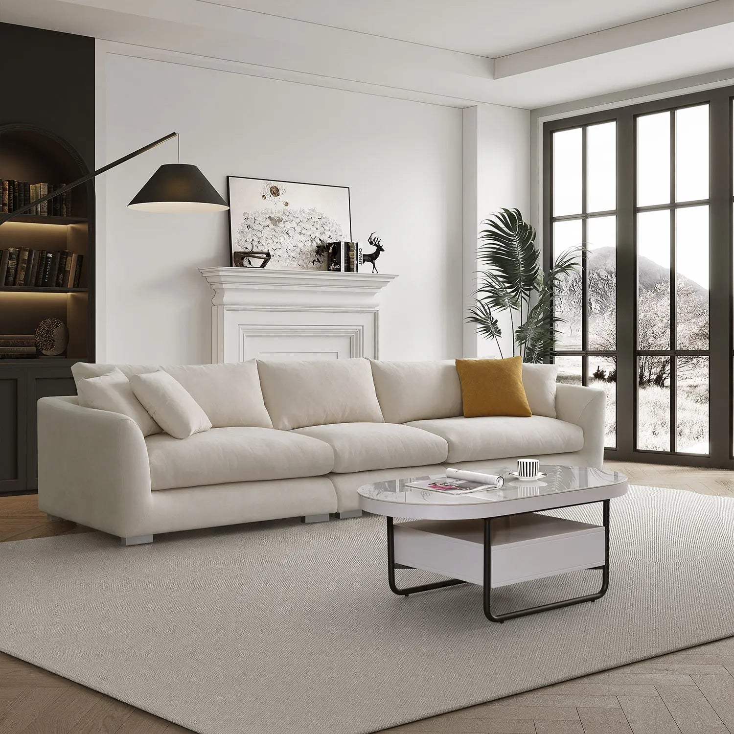 Sydney Federsofa - Beige