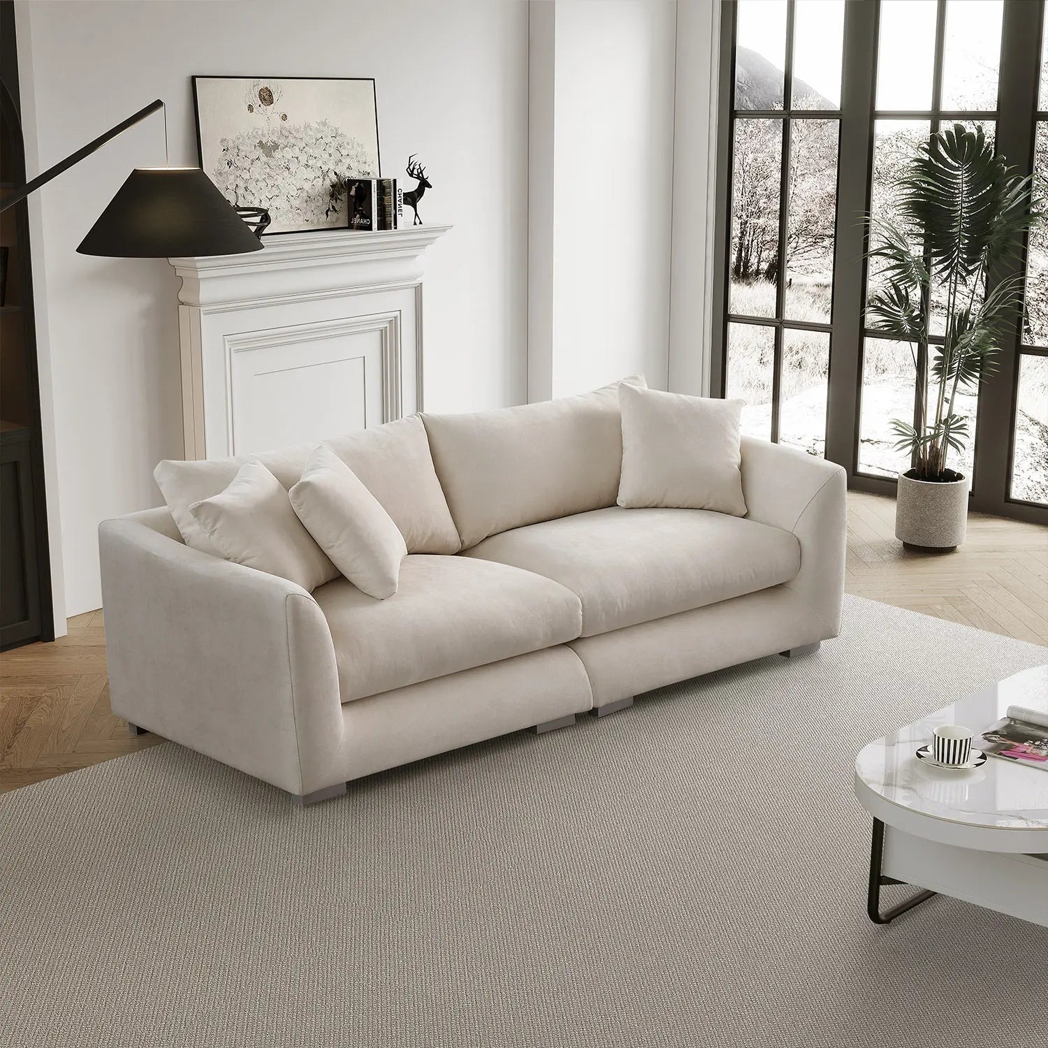 Sydney Federsofa - Beige