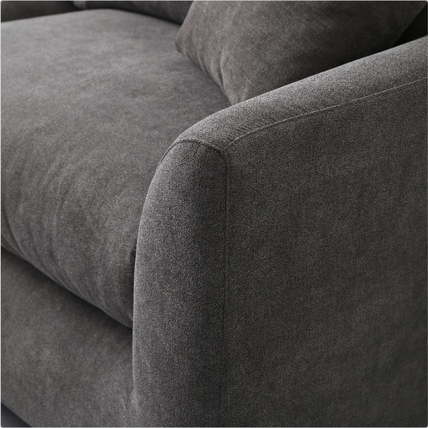 Sydney Feather Sofa + Ottoman - Grey