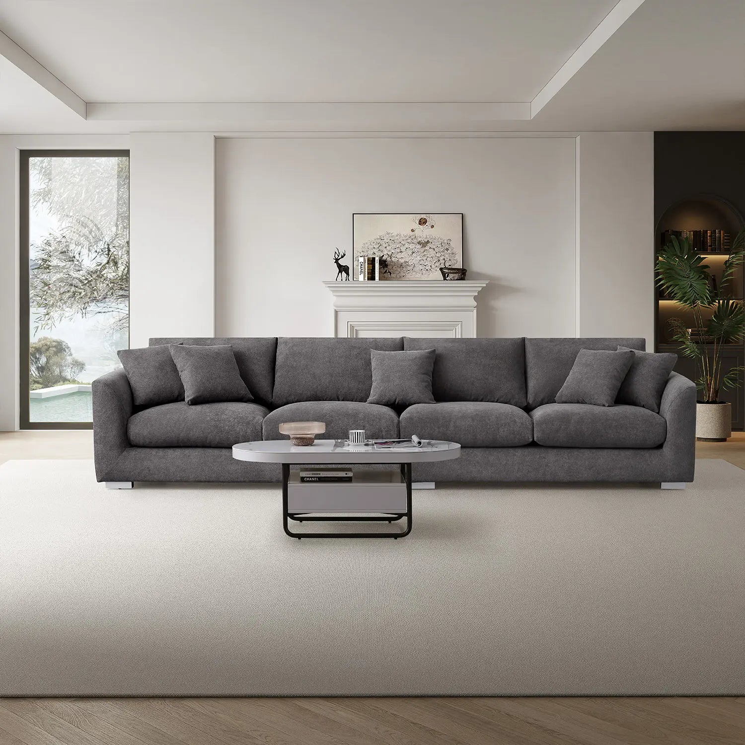 Sydney Federsofa - Grau