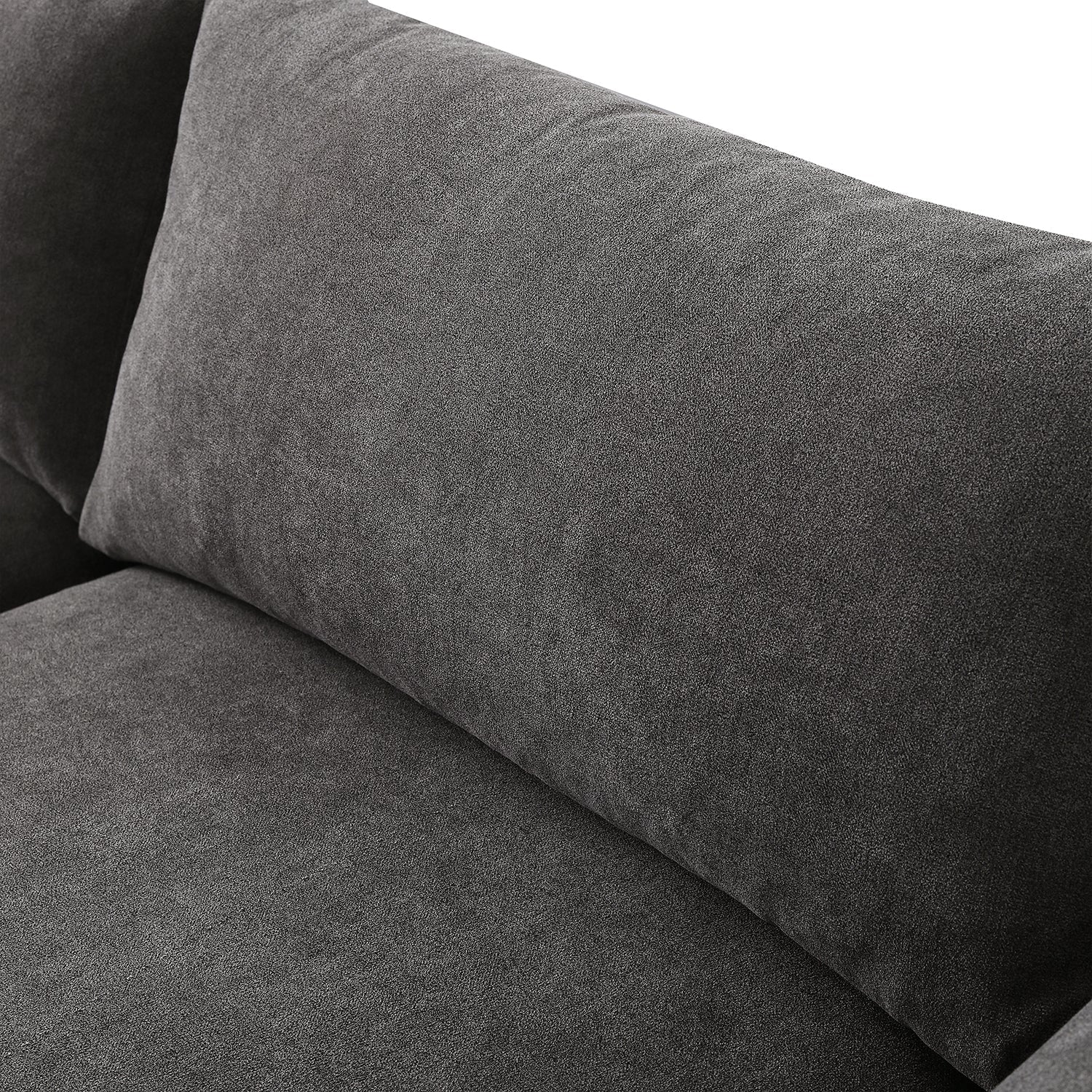 Sydney Feather Sofa + Ottoman - Grey