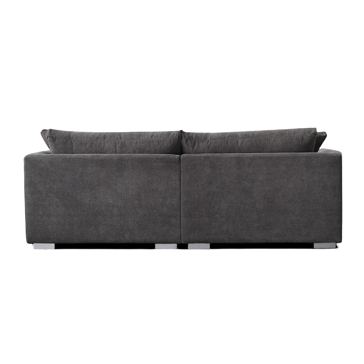 Sydney Feather Sofa + Ottoman - Grey