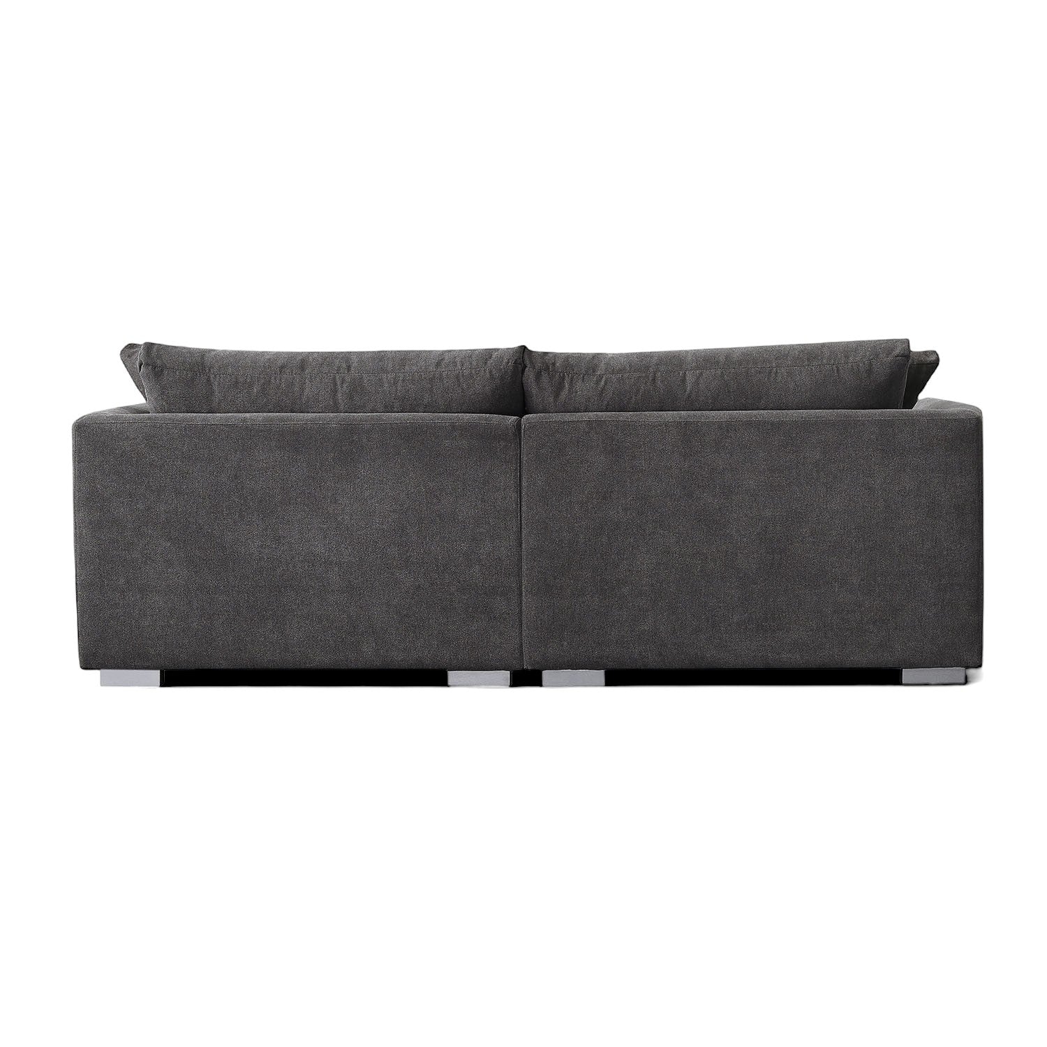 Sydney Feather Sofa + Ottoman - Grey