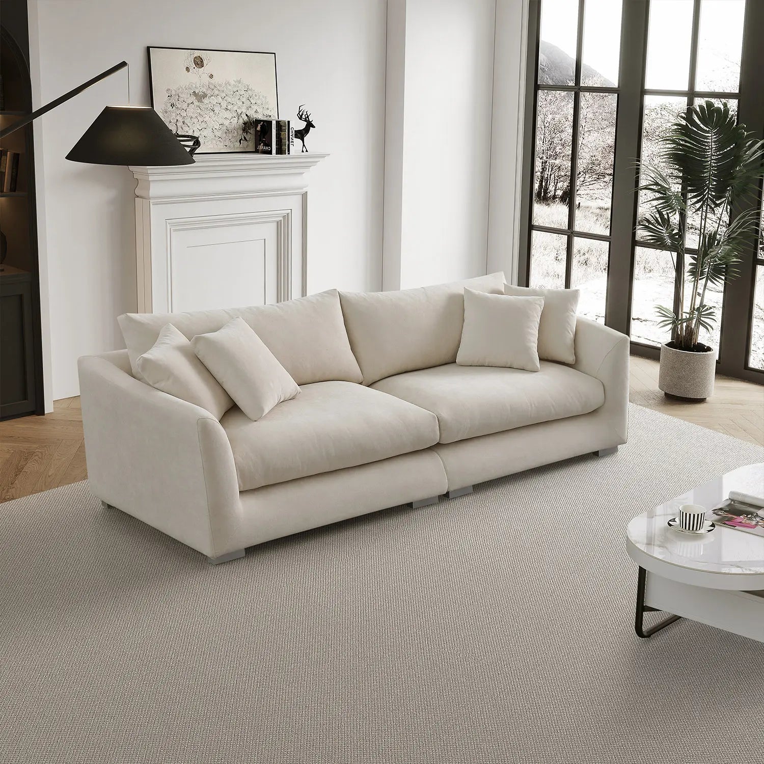 Sydney Federsofa - Beige